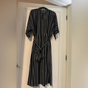 Chic Striped Long Sleeve Dress - size XL